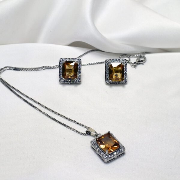 Citrine Glow Pendant Set
